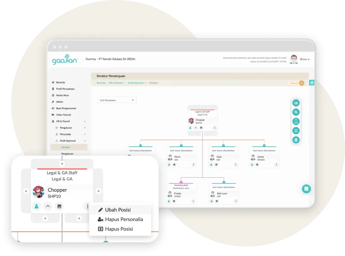 Approval Cuti Multi Level & Multi Perusahaan dalam 1 Dashboard