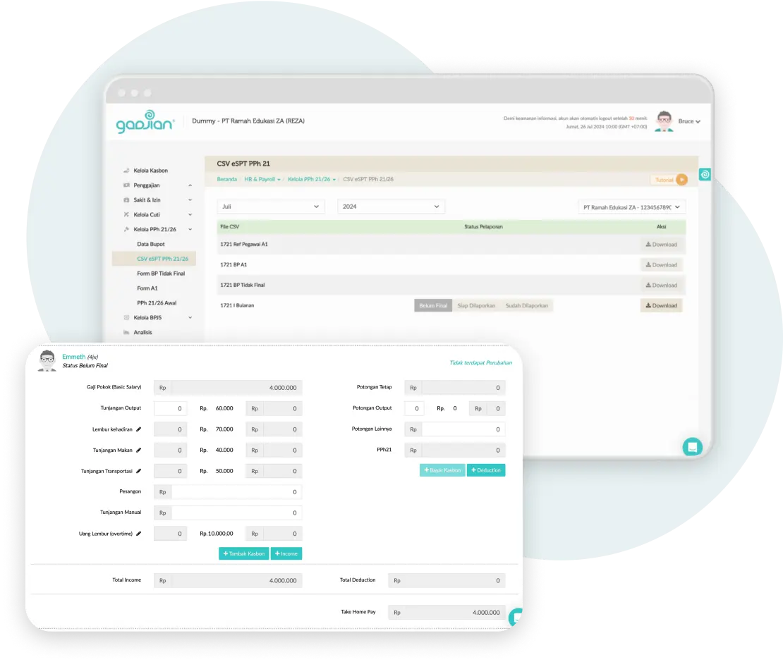 Perhitungan & Pembetulan PPH 21 Otomatis